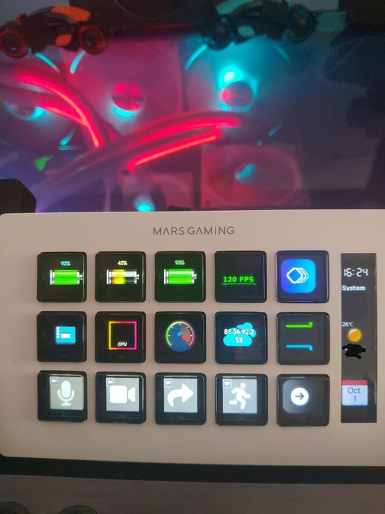 Mars Gaming Panel de Control Slim MSD-ONE - Blanco - Accesorios Streaming