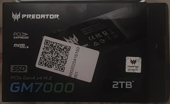 Festplatte Acer Predator GM7000 2 TB SSD M.2 PCIe 4.0 NVME