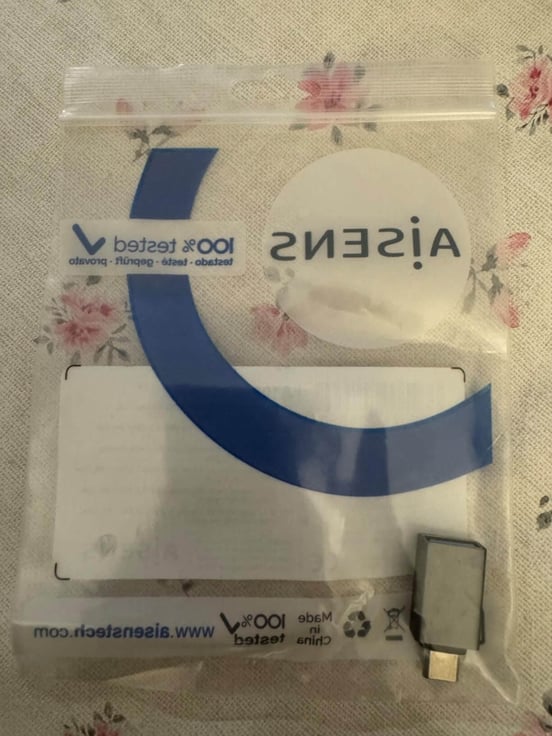 ADATTATORE CONVERTITORE AISENS ALLUMINIO USB-C/M A VGA HDB15/H GRIGIO